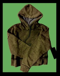 90 degree by reflex stonewashed Cropped drop shoulder hoodie/sweatshirt Size XS - Picture 1 of 7