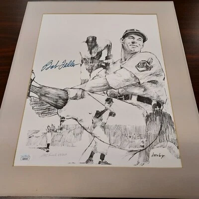 Bob Feller JSA Authenticated Autographed Rick Jacek Limited Edition Print 49/250 - Imagem 1 de 4