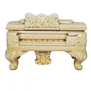 Barattolo biscotti pianoforte quadrato vintage California Metlox beige marrone chiaro - Foto 1 di 12