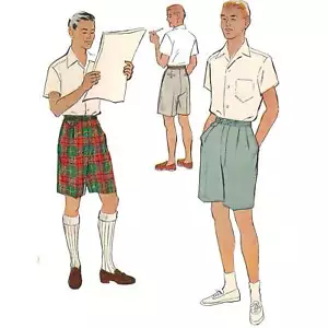 50er Jahre Muster, Herren Bermuda Tailored Shorts - Bild 1 von 1
