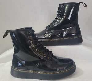 Dr. Martens Stiefel Damen 6 schwarz Cosmic Glitzer Lackleder Combat Air WairOpe - Bild 1 von 4