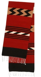 2.6x8 Handwoven Wool Navajo rug Table decor Runner Red Navajo Runner Zapotec Rug - Picture 1 of 1