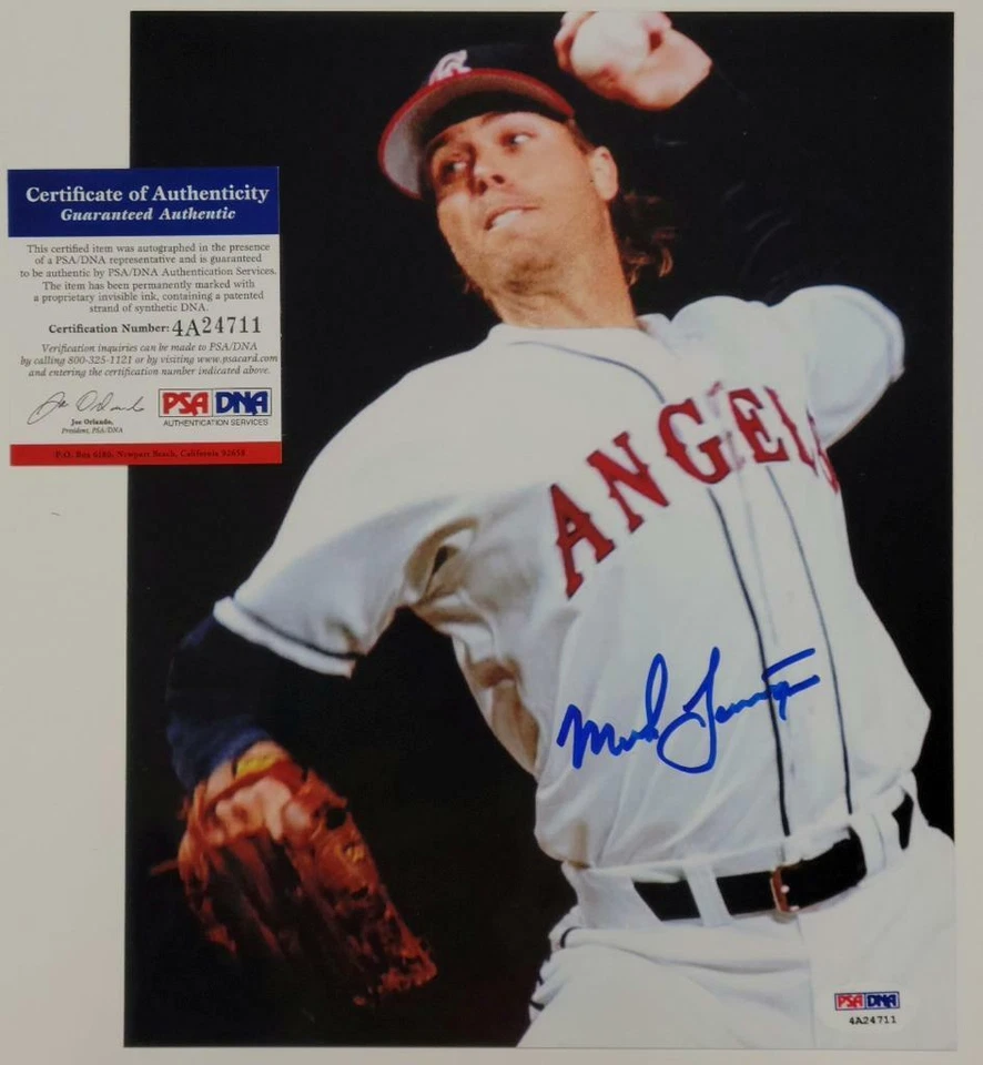 Mark Langston signed California Angels 8x10 photo autograph ~ PSA/DNA COA - Image 1 of 1