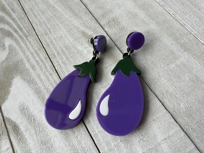 Pendientes arte pop planta huevo joyería acrílica Foto 1 de 4