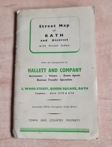 Complimentary Street Map of Bath. Hallet and Company. - Picture 1 of 10