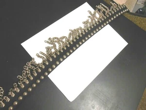 PUNK BLACK BELT WITH HANGING CHAINS/ GROMMETS/ LEATHER-35" TO 39" CLOSURE HOLES - Picture 1 of 5