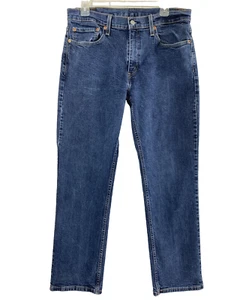 Levi's 514 Jeans Mens 32 x 28.5 Dark Wash Denim Straight Casual - Picture 1 of 12