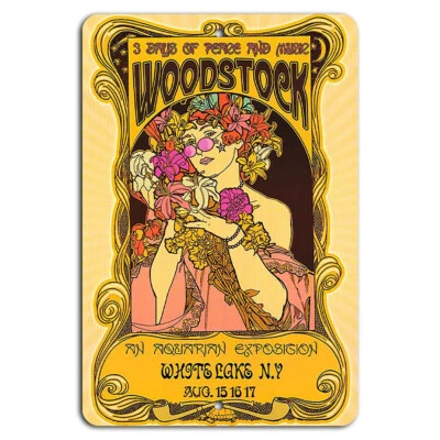 GIFT N GAG Woodstock 1969 Vintage Music Festival Poster