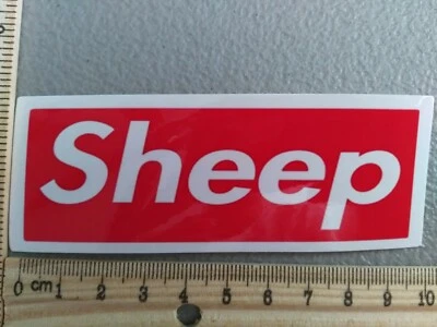 Новый капельный красный овец смешной логотип пародия мем классный виниловая наклейка стикер автомобиля ноутбука - Изображение 1 из 4