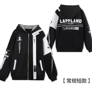 Arknights Lappland Mid-length Hooded Trench Coat Trousers Anime Jacket Pants Set - Picture 1 of 17