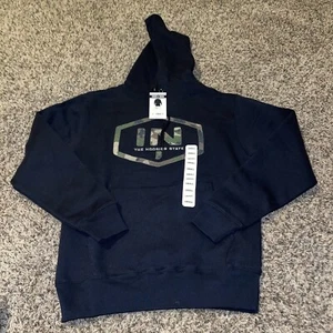 State Of mine State Hoodie Indiana Hoosier Small Black Camo Hoodie NWT MENS - Picture 1 of 4