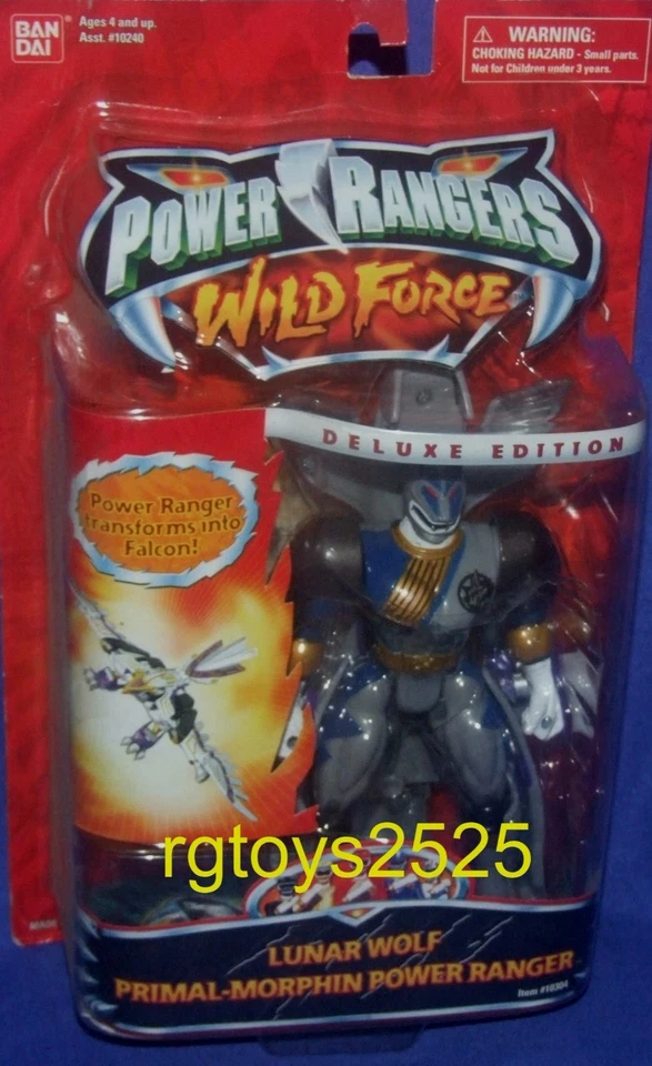 Wild Force Lunar Wolf Morphins to Falcon Power Ranger Bandai 2002