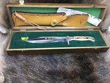 1991 Puma 6376 Big Bowie Knife Stag Handle & Sheath Presentation Box & Tag Mint
