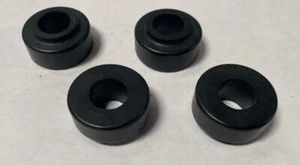 4 Amortiguadores de rendimiento Works Buje Parachoques 1.3" OD Negro Goma 0.6" ID - Imagen 1 de 4