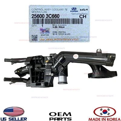 Carcaça de termostato original do fabricante 2009-2011 Hyundai Genesis 3.8L V6 25600-3C660 - Imagem 1 de 4