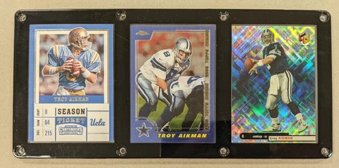 TROY AIKMAN 3 CARD PLAQUE UCLA BRUINS DALLAS COWBOYS Cover
