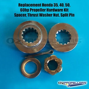 Honda 35 40 50 60hp Prop Propeller Hardware Spacer,Thrust Washer Nut,Split Pin - Bild 1 von 1