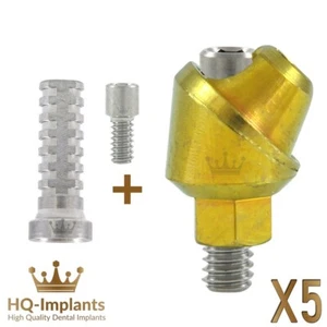 Q5 abgewinkelt 45° Multi Unit 1,6 System Dental Int Sechskant 2,42 mm Titan Hülse Set - Bild 1 von 4