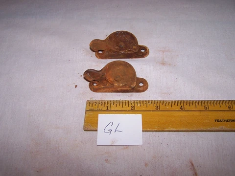 2 Vintage Rusty Window Latch Lock PARTS - Lot GL Cover