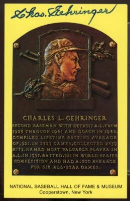 Charlie Gehringer Tigers Signed Autographed 3.5x5.5 Photo Postcard JSA Authentic - Image 1 of 2