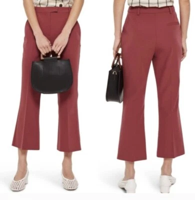 Pantalón corto Topshop para mujer rojo arándano acampanado talla 6 Foto 1 de 4
