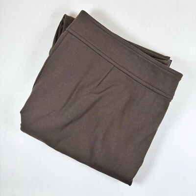 Eileen Fisher Slim Pant  Size M Peat Brown Milano Viscose Knit Pockets Capsule - Image 1 of 4