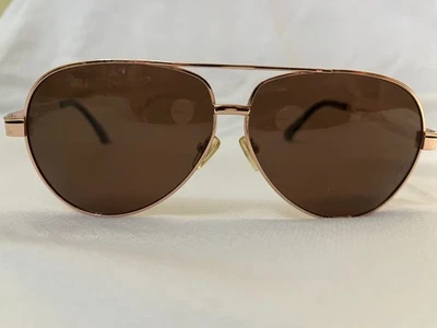 Gafas de sol Mercedes Benz Aviator MB737 doradas y marrones hechas en Italia 65-12-142 Foto 1 de 4