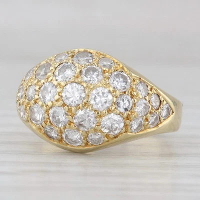 1.63ctw Diamond Cluster Ring 18k Yellow Gold Size 5.75 - Image 1 of 4