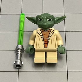 Lego Star Wars Yoda Minifigure Jedi sw0446 75002 The Clone Wars Gray Hair H3 46