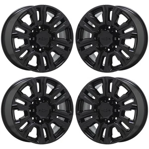 20" Chevy Silverado 2500 3500 Gloss Black wheels rims Factory OEM 5957 EXCHANGE - Picture 1 of 8