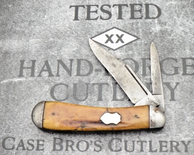 Antique Pre-1915 Era CASE BROTHERS ??? Jack Knife Genuine Stag Handles - Image 1 of 4