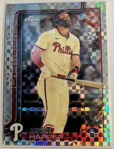 2025 Topps Chrome Bryce Harper X-Fractor #150 Philadelphia Phillies - Picture 1 of 2