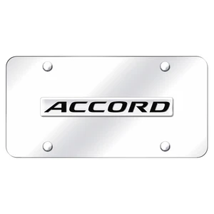 Placa de matrícula cromada con licencia con nombre cromado para Honda Accord - AUGD2010 - Imagen 1 de 2