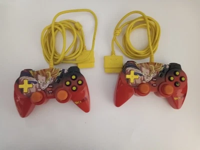 Dragon Ball Z Super Saiyan Goku PS2 Controller PlayStation DBZ Nubytech 2 Pack ♤ - Image 1 of 4