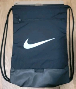 BOLSO MOCHILA NIKE BRASILIA CON CORDÓN, DM3978 010, NEGRO, NUEVO,  - Imagen 1 de 1