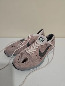 Nike Flyknit Racer Trainers Womens UK Size 3 Pink - Picture 1 of 8