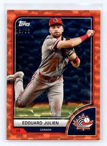 2023 Topps World Baseball Classic #94 Edouard Julien Orange Cracked Ice Foil /25 - Picture 1 of 2