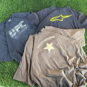Retro Vintage Mystery T-Shirt Bundle (3-PACK) 80s 90s 00s Thrifted Tees S-XXL - Picture 1 of 11