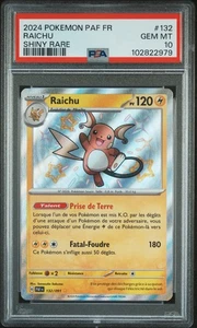 Carte Pokémon Raichu 132/091 PSA 10 Shiny Destinées A Paldéa PAF FR - Imagen 1 de 2