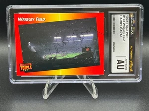Harry Caray Signed Card 1992 Triple Play #173 Cubs Wrigley Field 🔥CGC/JSA Auto - Picture 1 of 3