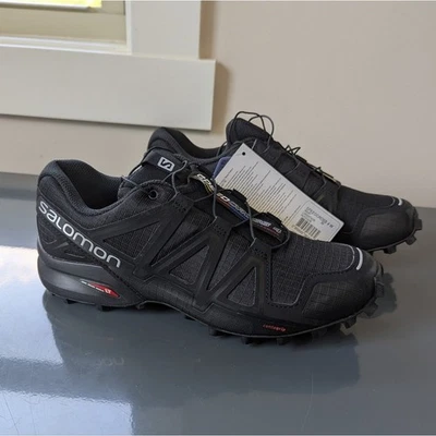 Salomon Speedcross 4 Black Trail Running Sneakers Women's 8 - Image 1 of 4