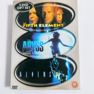 The Fifth Element The Abyss Aliens DVD 3 Film Gift Set Sci-Fi Action Classic Box - Picture 1 of 20