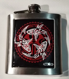 Crazy Shirt Three Fish Stainless Steel Flask 6 oz - Picture 1 of 7
