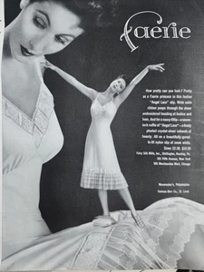 1955 Womens Fairy Silk Mills Faerie Angel Lace slip vintage Lingerie ad - Picture 1 of 1