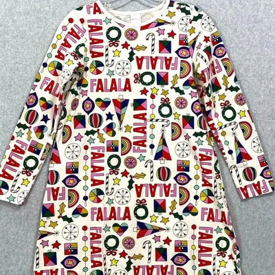 Hanna Andersson FaLaLa A-Line Nightgown Size 12 Holiday Christmas Family Photo - Image 1 of 4