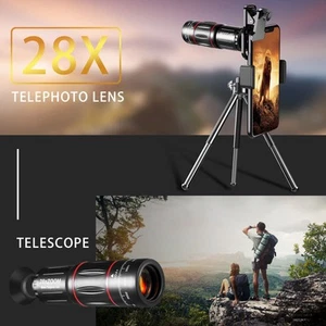 Potężny 28-krotny zestaw teleobiektywów do telefonu HD do kamer komórkowych 19 ETUI - Zdjęcie 1 z 24