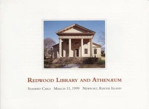 #UX303 20c Redwood Library Postal Card First Day Ceremony  Program - Picture 1 of 1
