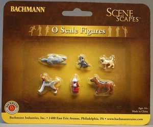 BACHMANN O GAUGE DOG FIGURES FIRE HYDRANT firemen sidewalk figure BAC33158 NEW - Picture 1 of 3