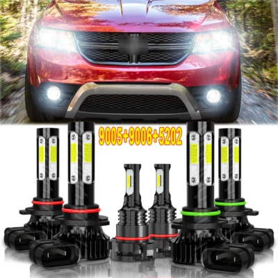Para Dodge Journey 2010-2019 6X NUEVO Combo Faros LED Luces antiniebla de haz alto bajo Foto 1 de 4