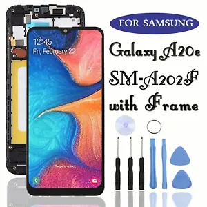 FOR SAMSUNG GALAXY A20e SM-A202F LCD SCREEN REPLACEMENT DISPLAY TOUCH FRAME - Picture 1 of 16
